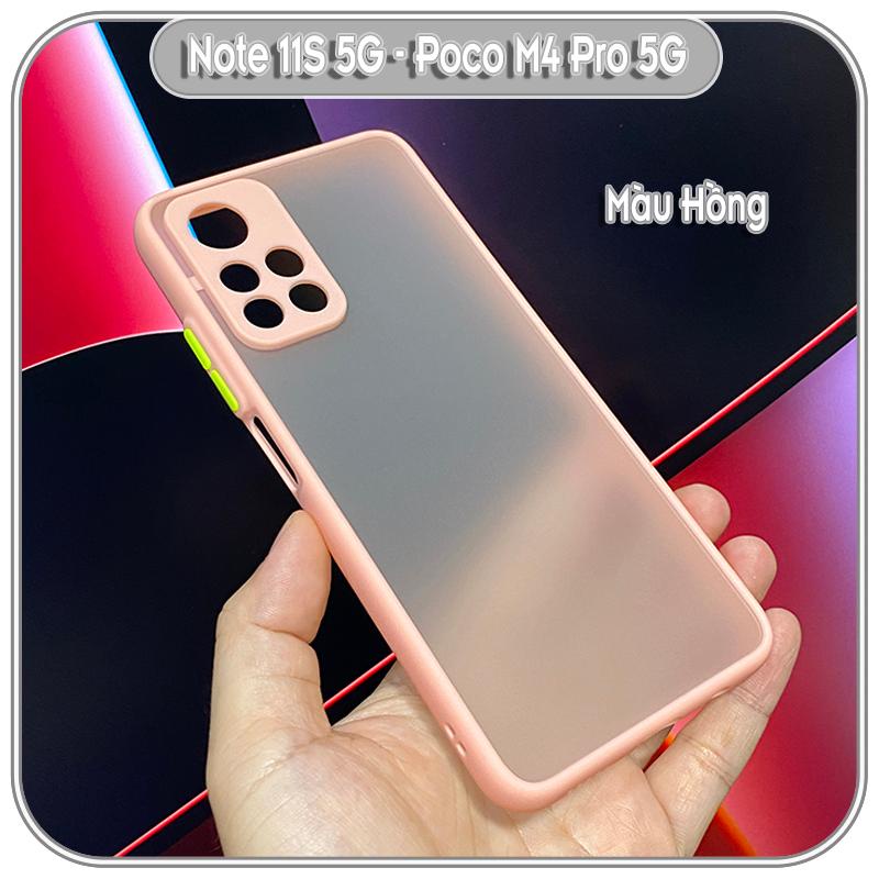 Ốp lưng cho Xiaomi Redmi Note 11S 5G - Poco M4 Pro 5G nhám viền màu che camera