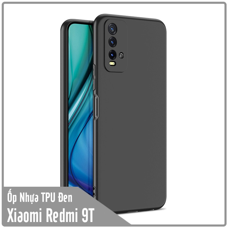 Ốp lưng cho Xiaomi Redmi 9T - Note 9 4G TPU dẻo đen che Camera