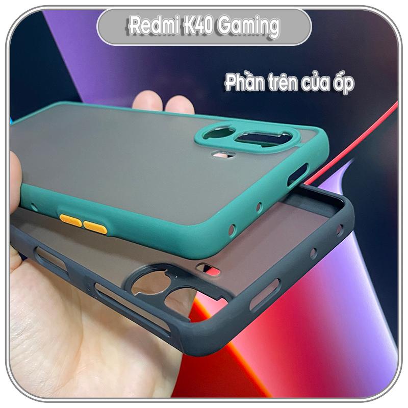 Ốp lưng cho Xiaomi Redmi K40 Gaming nhám viền màu che camera