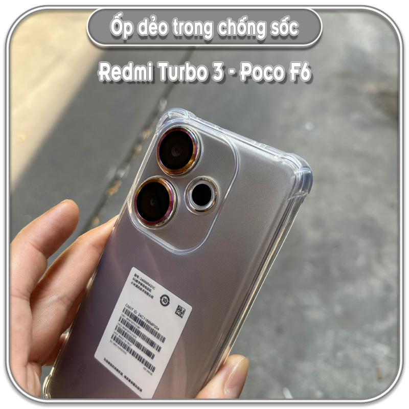 Ốp dẻo trong cho Poco F6 - Redmi Turbo 3, che camera