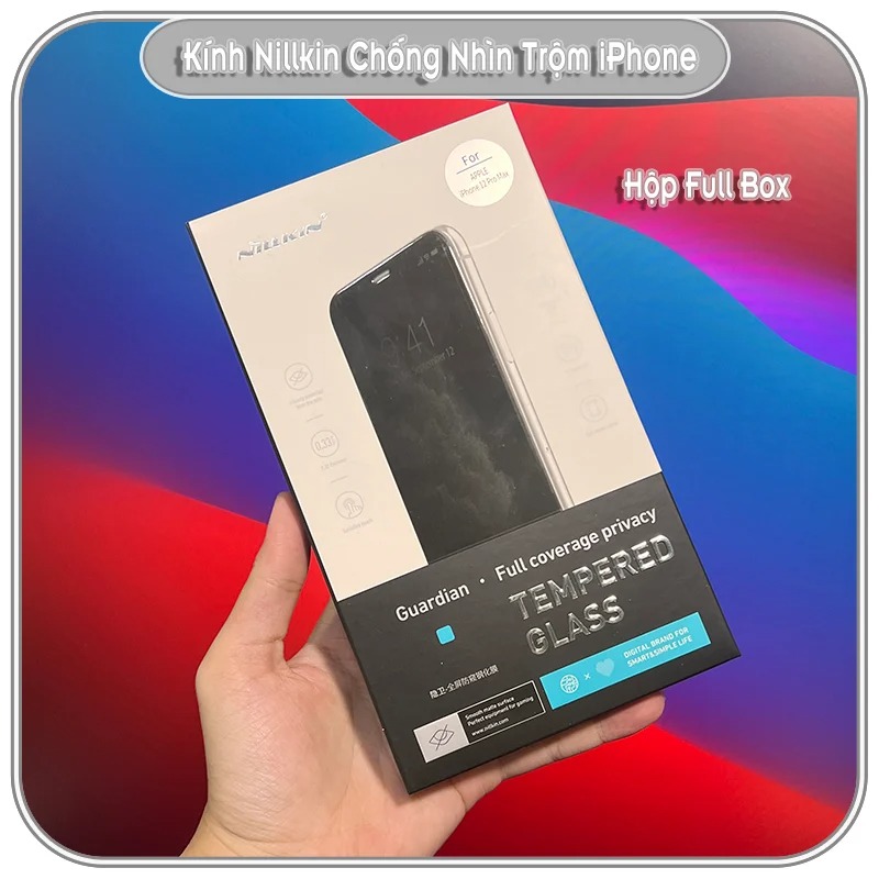 Kính cường lực iPhone 12 - 12 Pro - 12 Pro Max Nillkin Guardian Chống nhìn trộm