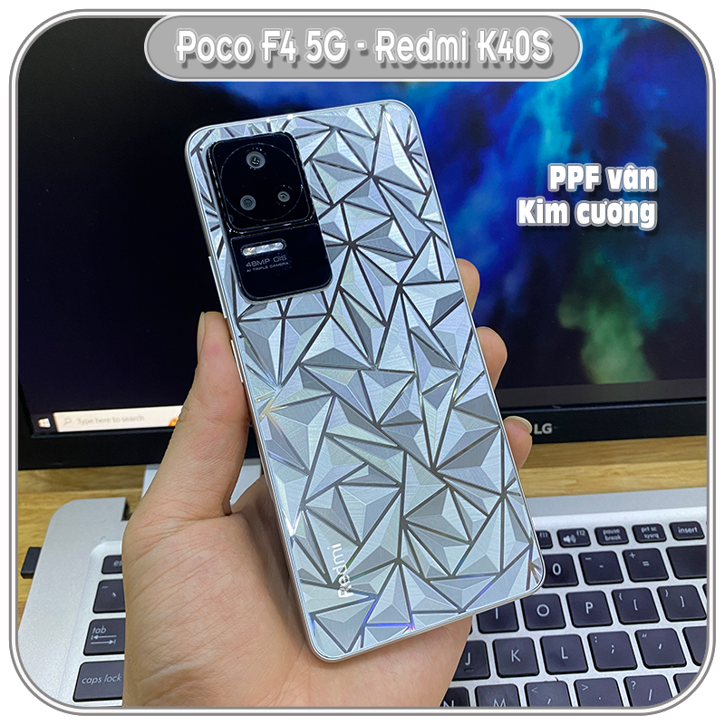 Dán PPF 3D vân kim cương cho Xiaomi Poco F4 5G - Redmi K40S