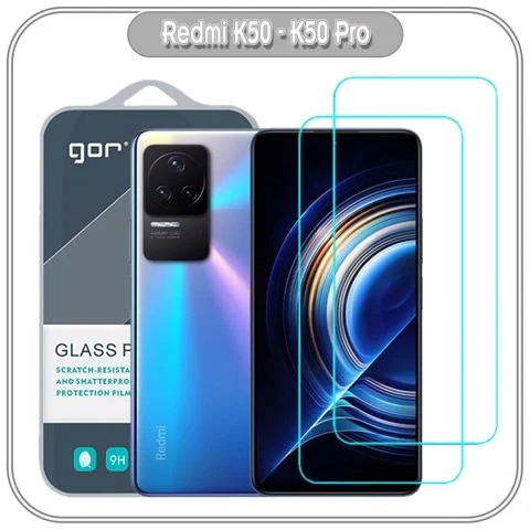 Bộ 2 miếng kính cường lực Gor cho Xiaomi Redmi K50 - K50 Pro, trong suốt ko full 2.5D