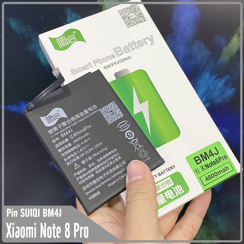 Thay Pin Suiqi Xiaomi Redmi Note 8 Pro BM4J 4800mAh