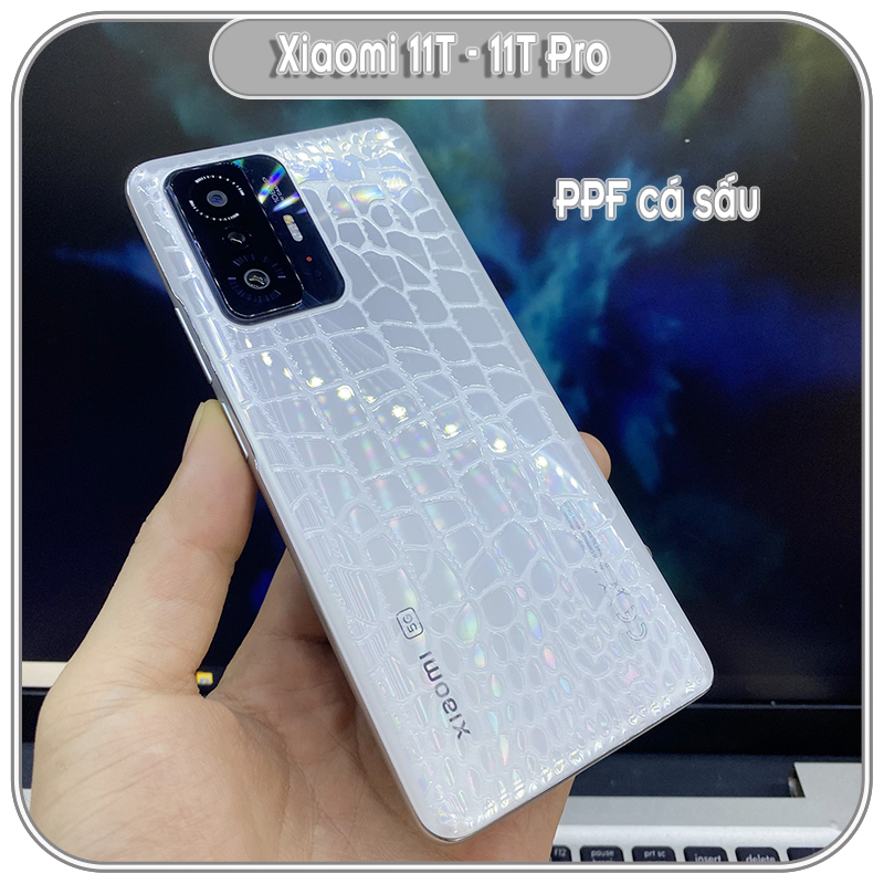 Dán PPF mặt sau trong suốt vân cá sấu cho các dòng máy Xiaomi 11T - 11T Pro