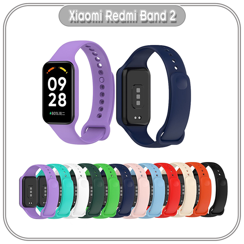 Dây cao su thay thế cho Xiaomi Redmi Band 2 nhựa dẻo TPU trơn nhiều màu Mijobs