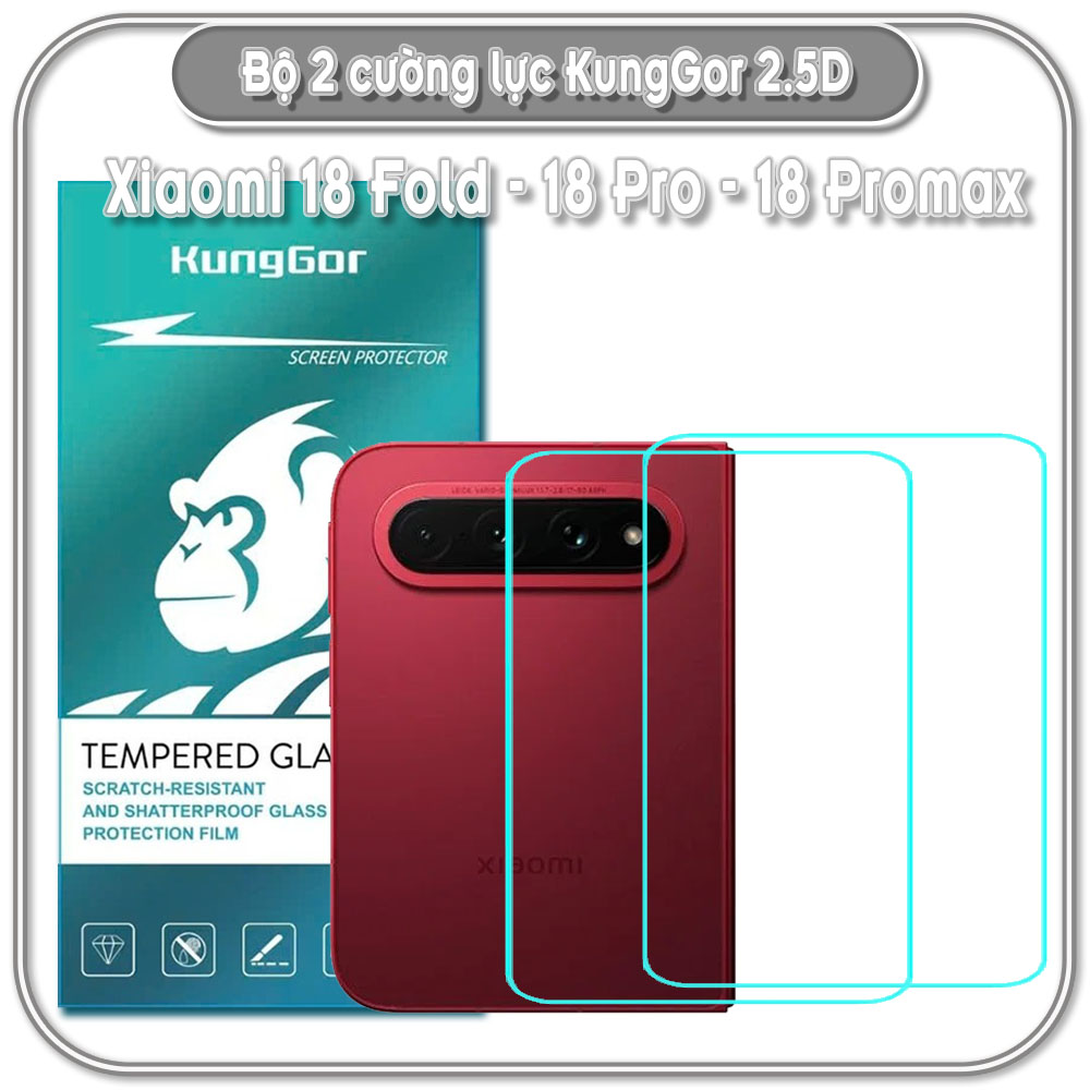Bộ 2 Cường lực KungGor cho Xiaomi 18 Fold - 18 Pro - 18 Pro max