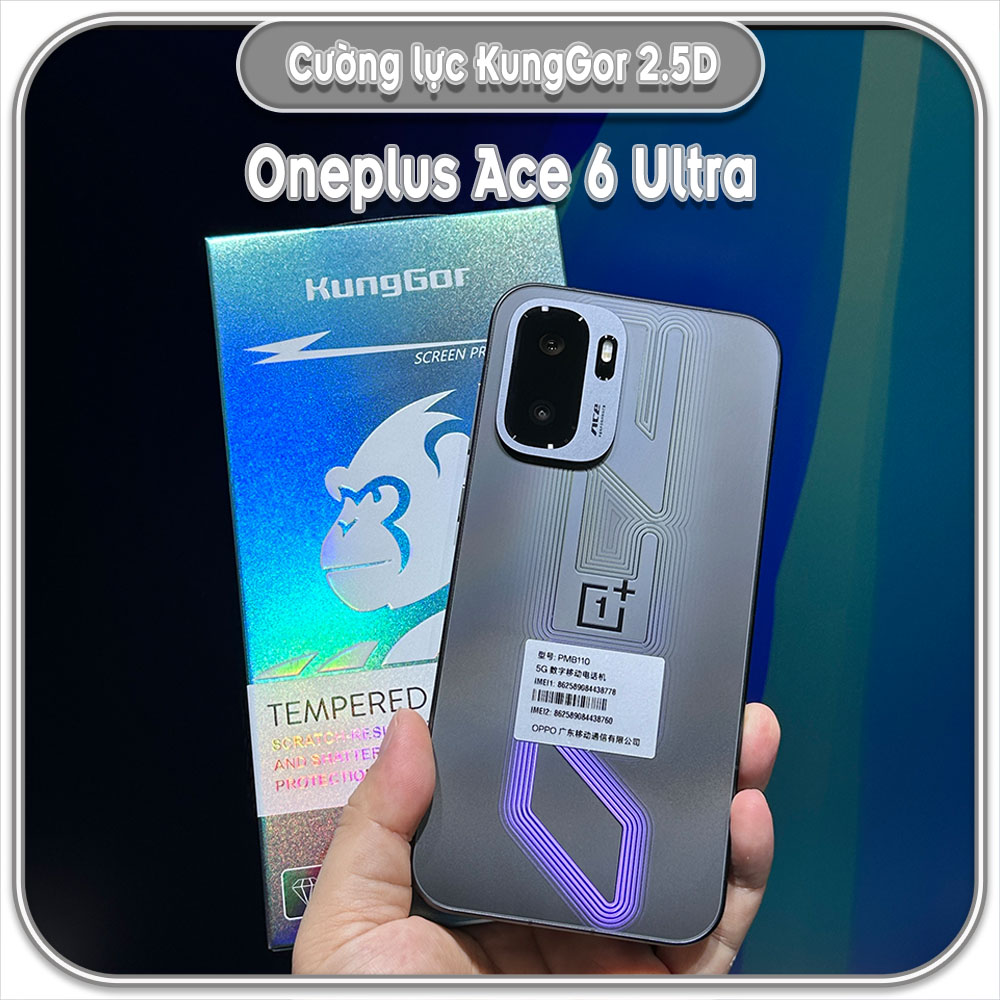 Bộ 2 Cường lực KungGor cho Oneplus Ace 6 Ultra, trong không viền đen