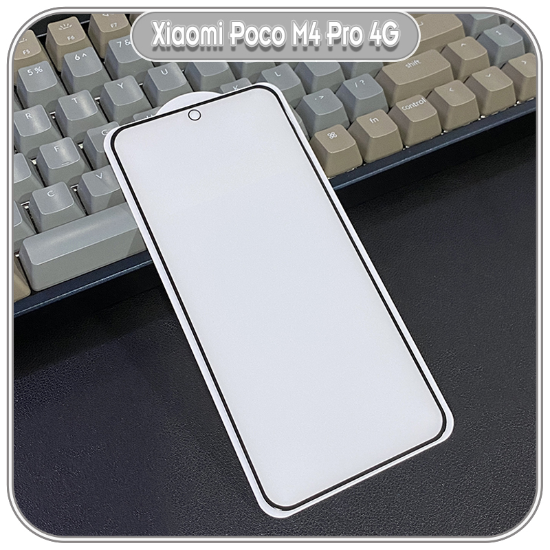 Kính cường lực cho Xiaomi Poco M4 Pro 4G chống vân tay Full viền Đen