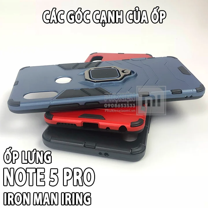 Ốp lưng dùng cho máy Xiaomi Note 5/ Note 5 Pro iRON - MAN IRING Nhựa PC cứng viền dẻo chống sốc