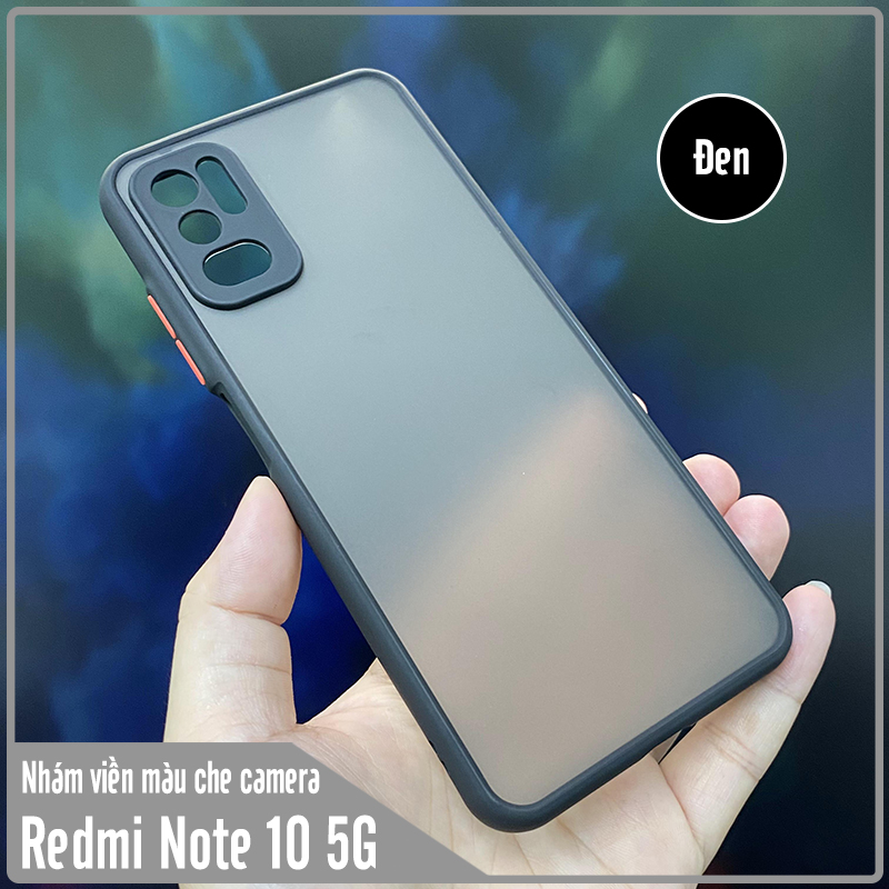 Ốp lưng cho Xiaomi Redmi Note 10 5G - Poco M3 Pro nhám viền màu che camera