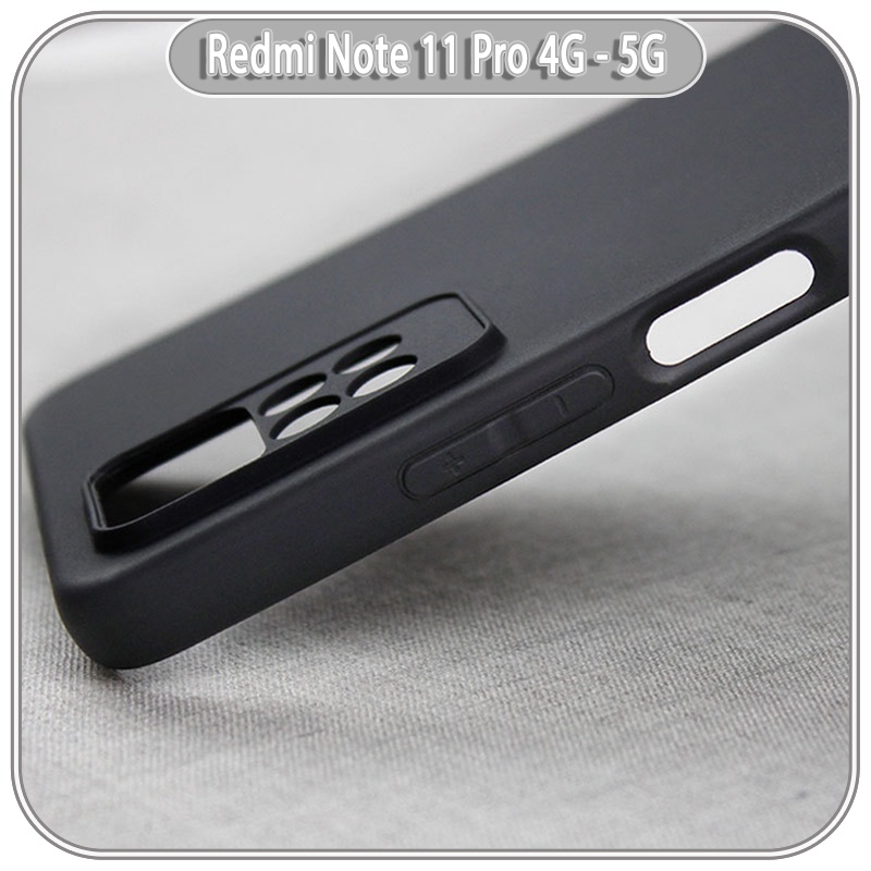 Ốp lưng cho Xiaomi Redmi Note 11 Pro 4G 5G bản quốc tế nhựa dẻo TPU Đen - che camera