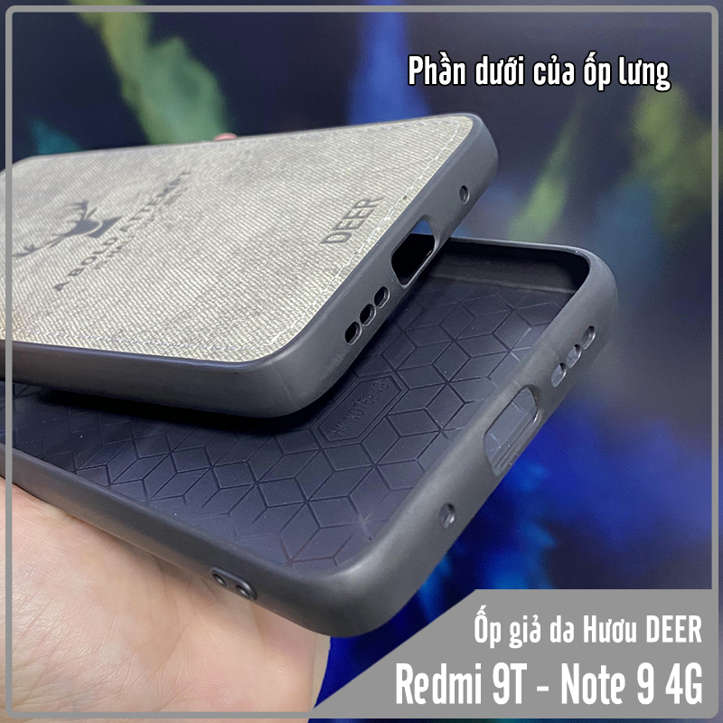 Ốp lưng cho Xiaomi Redmi 9T - Redmi Note 9 4G giả da con hươu DEER