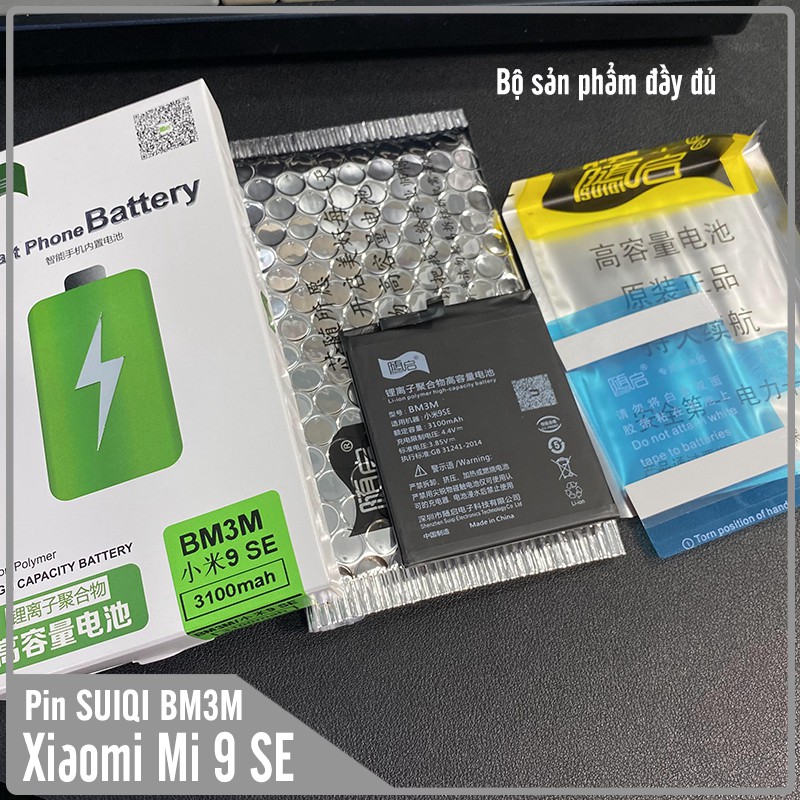 Pin Suiqi Li-ion thay thế cho Xiaomi Mi 9 SE BM3M 3100mAh