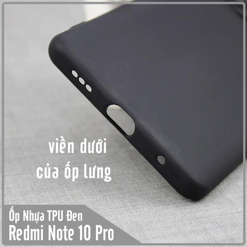 Ốp lưng TPU nhám dẻo cho Xiaomi Redmi Note 10 Pro, che Camera