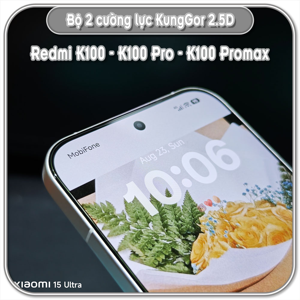 Bộ 2 Cường lực KungGor cho Redmi K100 - K100 Pro - K100 Promax