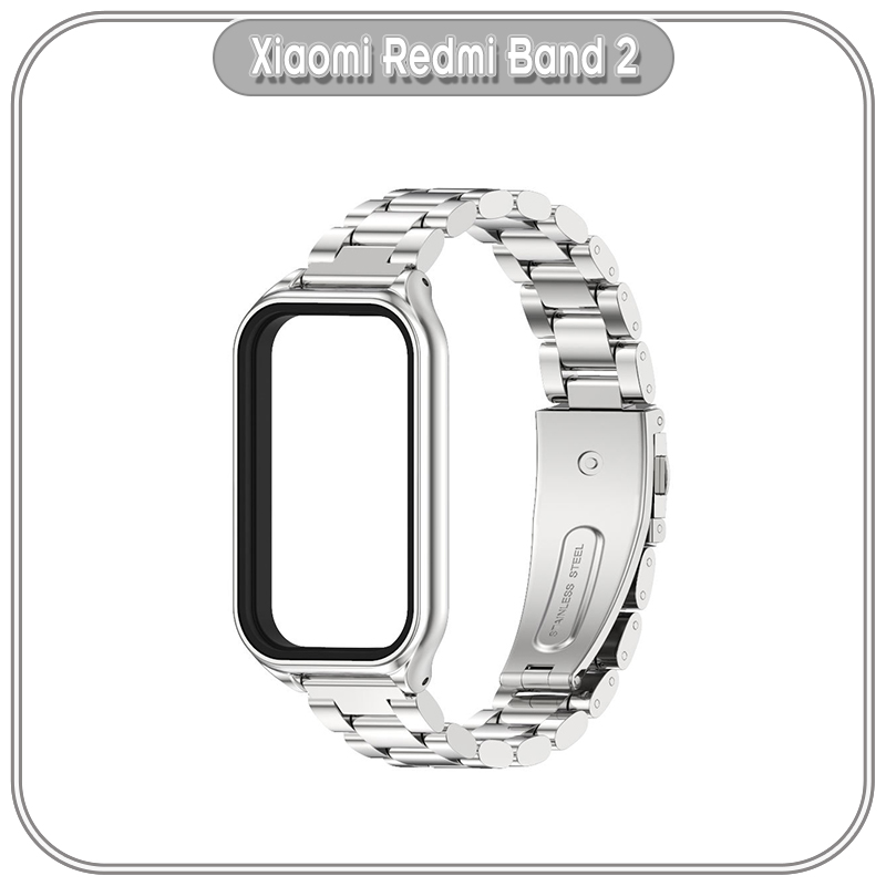 Vòng thay thế Xiaomi Redmi Band 2 Mijobs kim loại bản lớn Metal Strap Plus