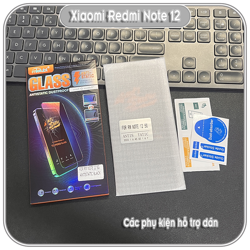 Kính cường lực Xiaomi Redmi Note 12 Antistatic Dustproof - Không tĩnh điện chống bụi