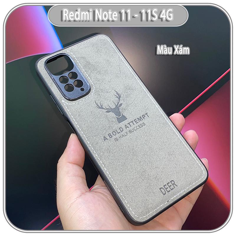 Ốp lưng cho Xiaomi Redmi Note 11 - Note 11S 4G giả da con hươu DEER