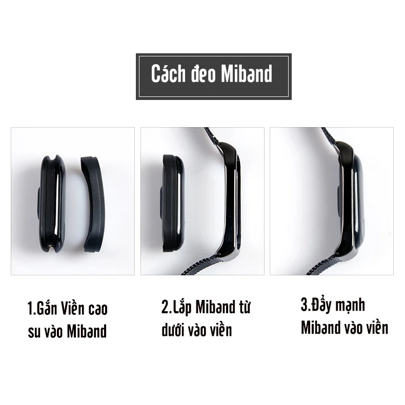 Dây kim loại nhuyễn TF khóa nam châm cho Xiaomi Miband 3/4/5/6 hãng Mijobs
