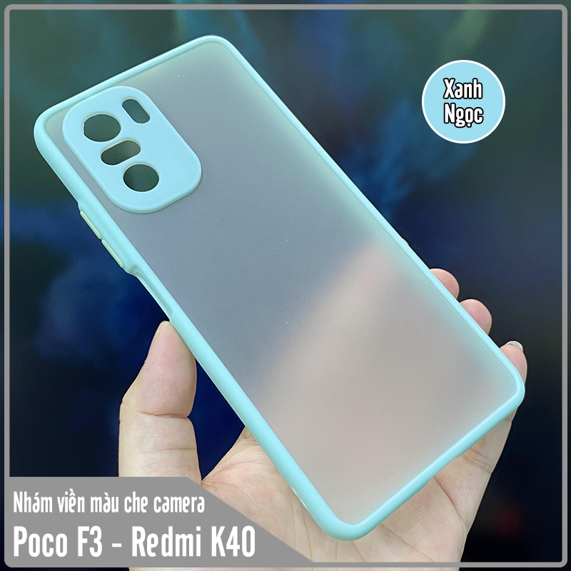 Ốp lưng cho Xiaomi Poco F3 - Redmi K40 nhám viền màu che camera