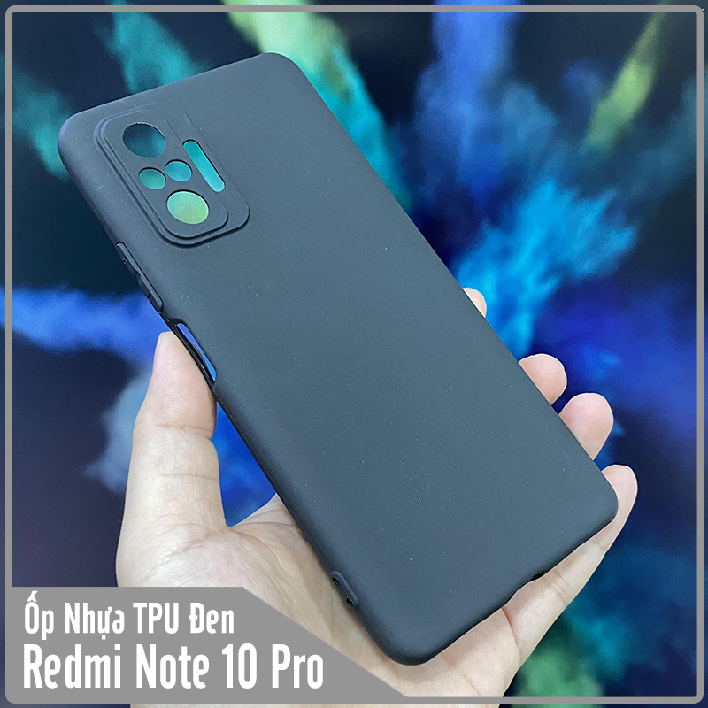 Ốp lưng TPU nhám dẻo cho Xiaomi Redmi Note 10 Pro, che Camera