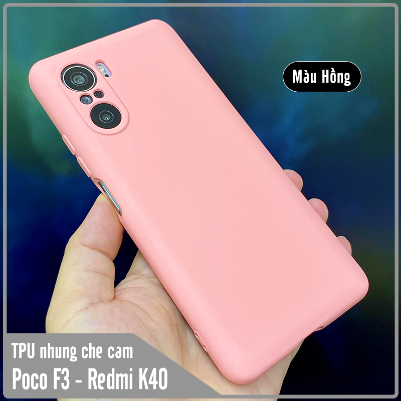 Ốp lưng cho Xiaomi Poco F3 - Redmi K40, nhựa TPU dẻo màu lót nhung che camera