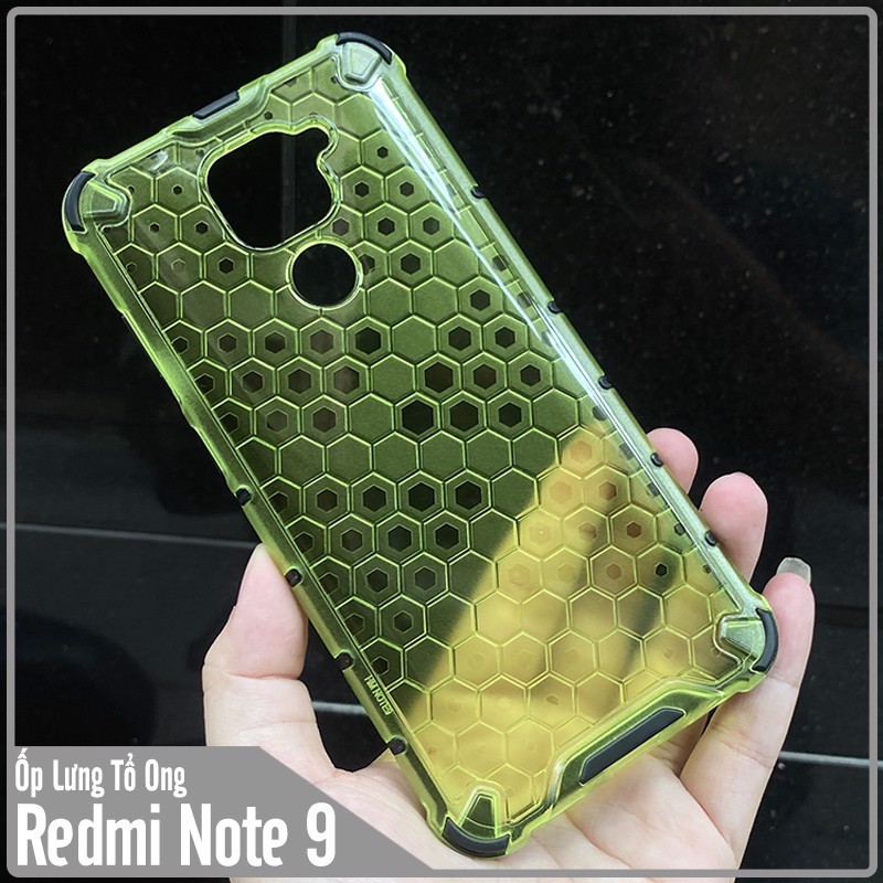 Ốp lưng cho Xiaomi Redmi Note 9 - Redmi 10X trong màu Tổ Ong chống sốc