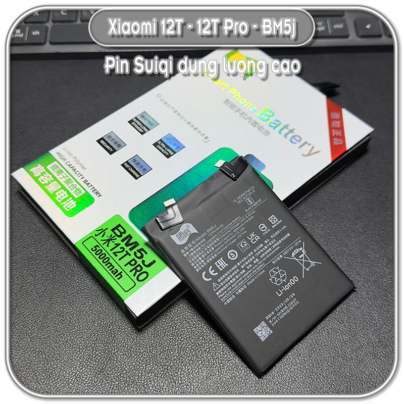 Pin thay thế Suiqi BM5J cho Xiaomi 12T - 12T Pro - K50 Ultra, 5000mAh