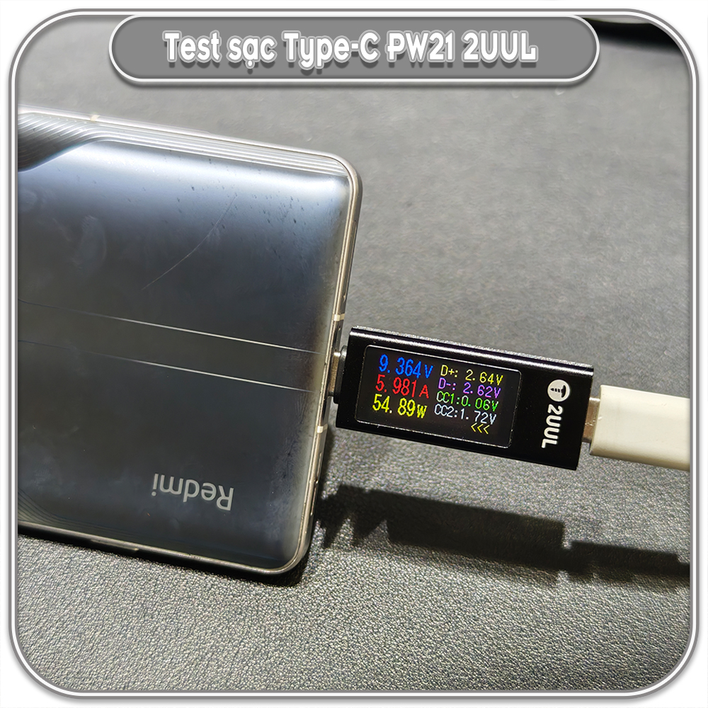 test sạc USB-C mini 2UUL PW21 Mini Charing Mate Detector for Phone Repair
