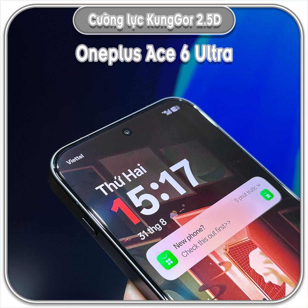 Bộ 2 Cường lực KungGor cho Oneplus Ace 6 Ultra, trong không viền đen