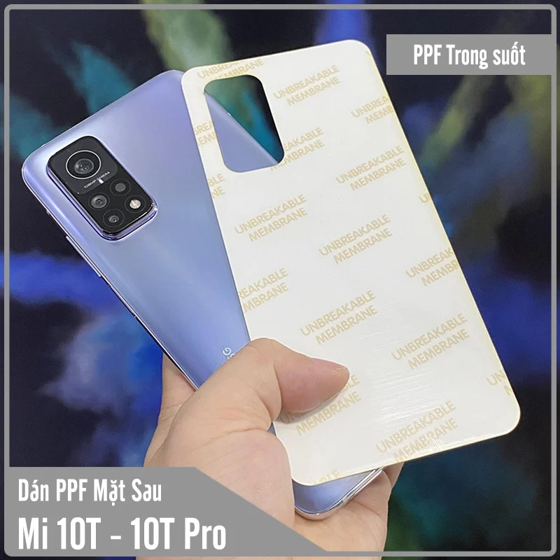 Miếng Dán PPF mặt sau cho Xiaomi Mi 10T - 10T Pro - Redmi K30S, Trong suốt / Ánh 7 màu