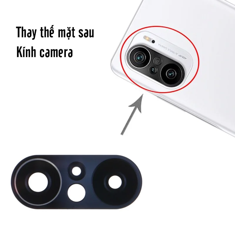 Mặt kính thay thế camera sau cho Xiaomi Poco F3 - Redmi K40