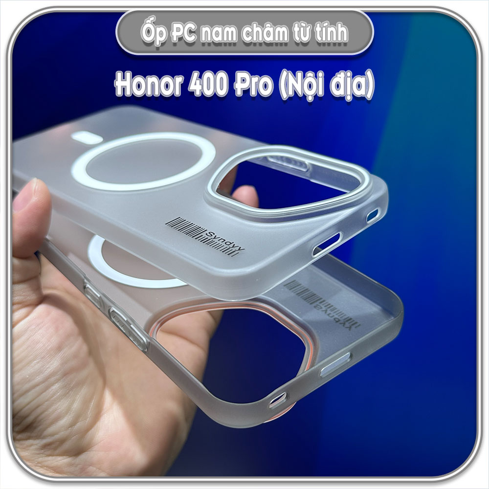 Ốp PC mỏng cho Honor 400 Pro bản xách tay nội địa, có nam châm sạc từ tính