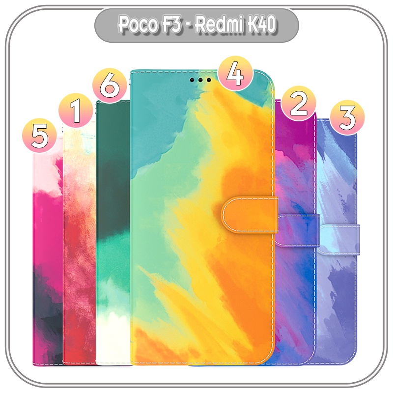 Bao da cho Xiaomi Poco F3 - Redmi K40 , 2 màu Gradient, khóa nam châm