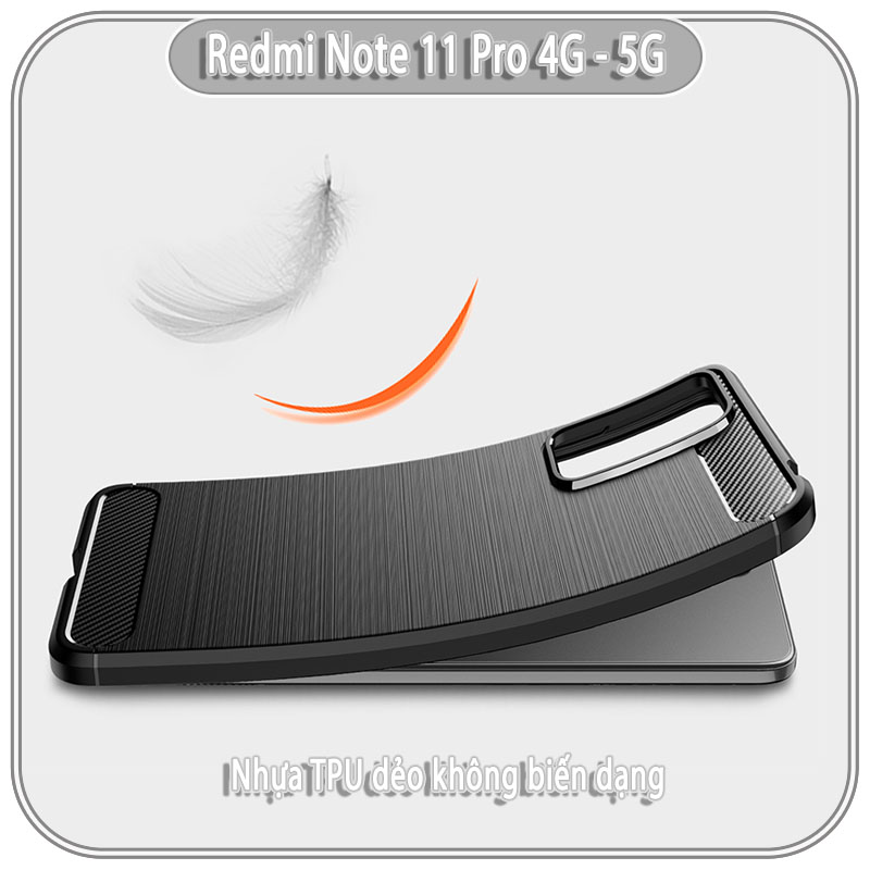 Ốp lưng Xiaomi Redmi Note 11 Pro 4G - 5G / Note 12 Pro 4G, vân phay xước, hạn chế bám vân tay, 4 góc chống sốc