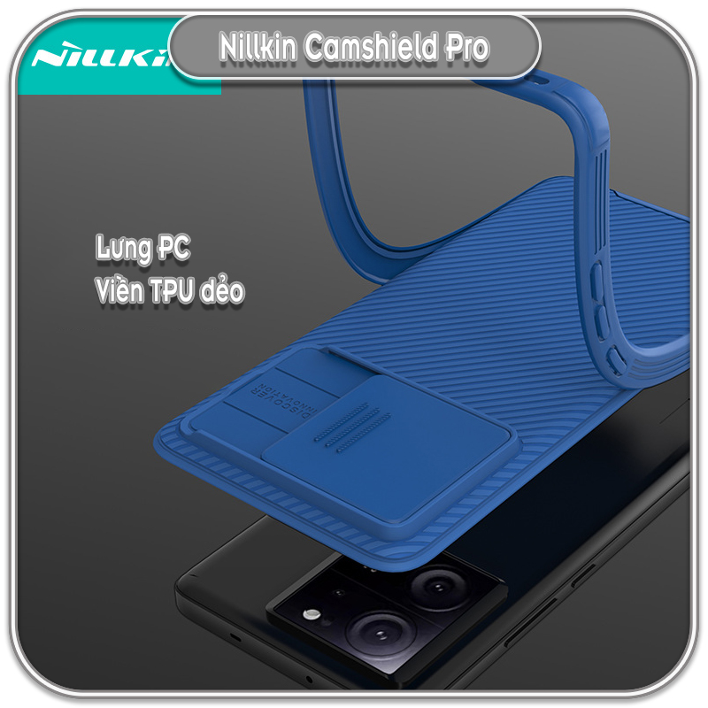 Ốp Xiaomi 13T - 13T Pro - K60 Ultra, Nillkin CamShield Pro che camera