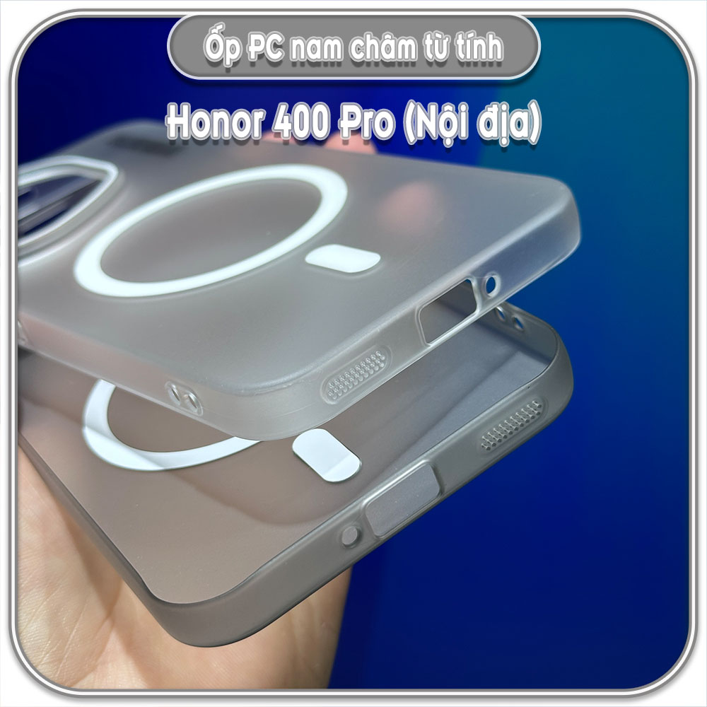 Ốp PC mỏng cho Honor 400 Pro bản xách tay nội địa, có nam châm sạc từ tính