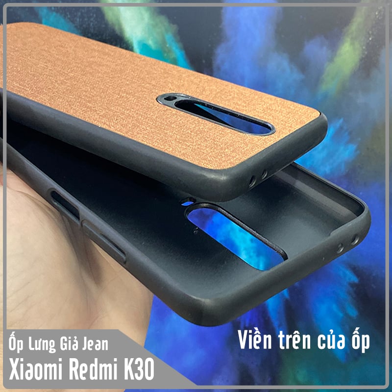 Ốp lưng cho Xiaomi Redmi K30 , giả JEAN viền TPU dẻo