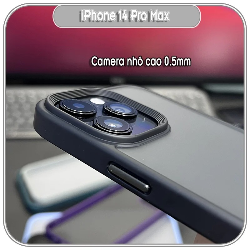 Ốp lưng cho iPhone 14 Pro Max nhám viền màu Likgus