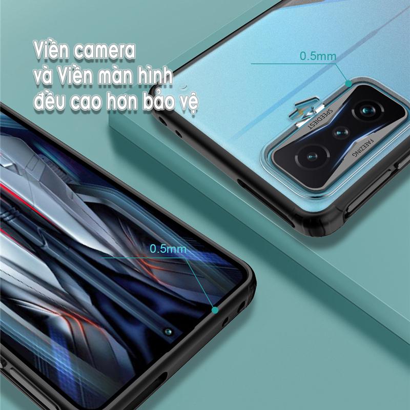 Ốp lưng cho Xiaomi Redmi K50 Gaming - Poco F4 GT, nhám viền màu WLONS