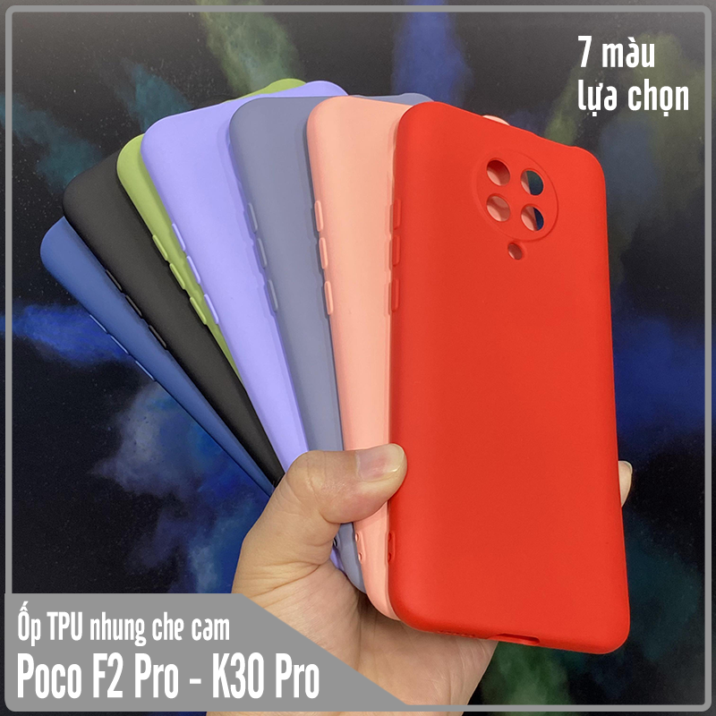 Ốp lưng cho Poco F2 Pro - Redmi K30 Pro - K30 Ultra, nhựa TPU dẻo màu lót nhung che camera