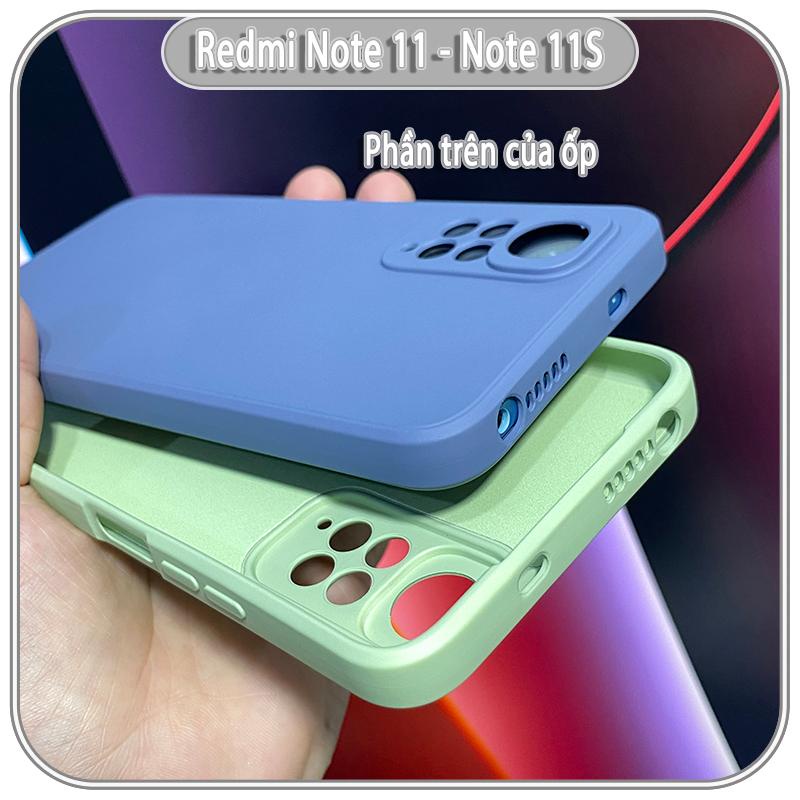 Ốp lưng cho Xiaomi Redmi Note 11 - Note 11S 4G, Choice viền vuông nhựa TPU dẻo màu lót nhung che camera