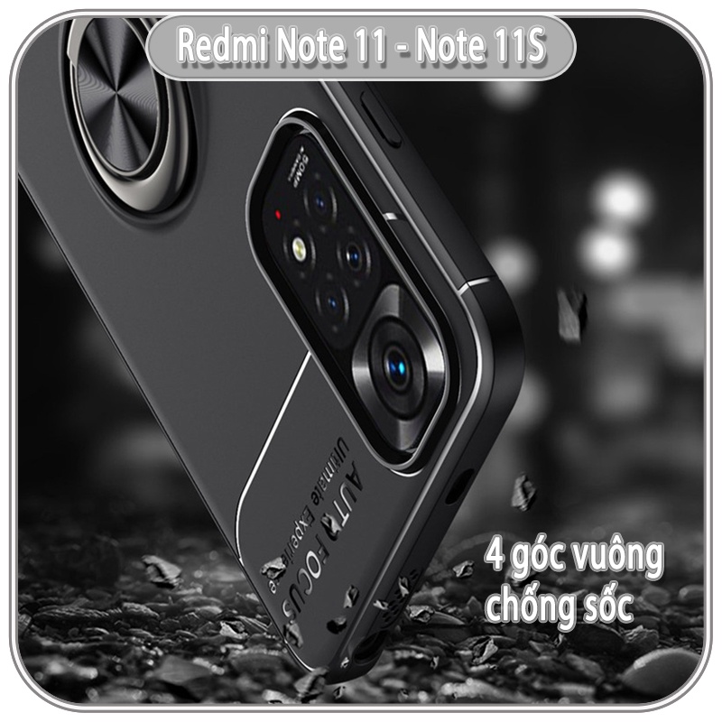 Ốp lưng cho Xiaomi Redmi Note 11 - Note 11S chống sốc iRing Auto Focus