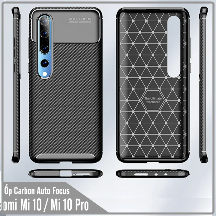 Ốp lưng cho Xiaomi Mi 10 / Mi 10 Pro chống sốc Carbon Auto Focus