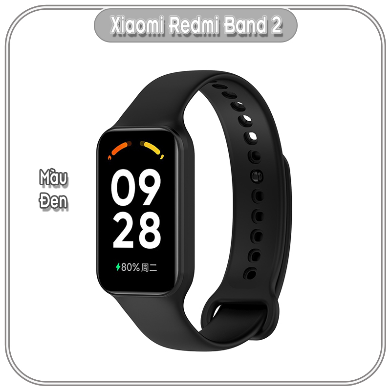 Dây cao su thay thế cho Xiaomi Redmi Band 2 nhựa dẻo TPU trơn nhiều màu Mijobs