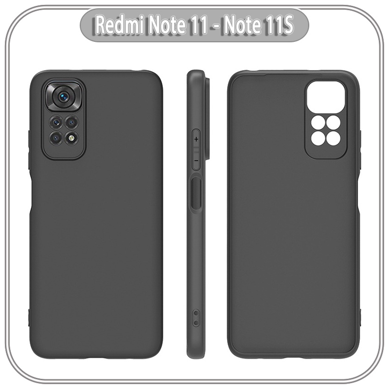 Ốp lưng cho Xiaomi Redmi Note 11 - 11S bản quốc tế nhựa dẻo TPU Đen - che camera