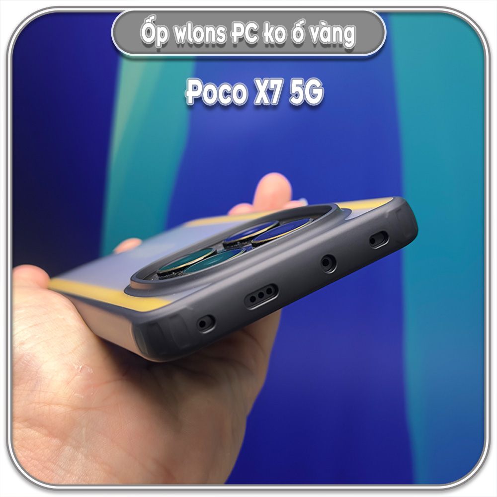 Ốp chống sốc cho Poco X7 - X7 Pro, wlons lưng PC không ố vàng