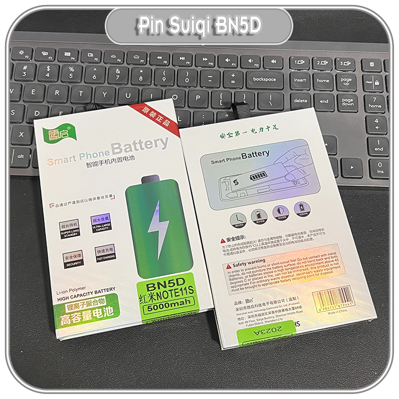 Pin Suiqi Li-ion thay thế cho Xiaomi Redmi Note 12S BN5D 5000 mAh