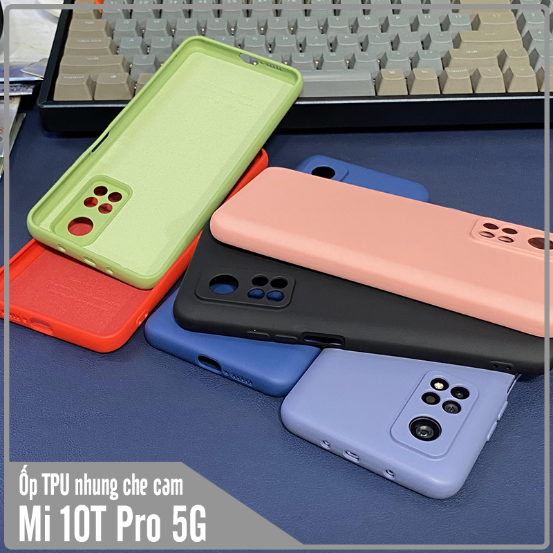 Ốp lưng cho Xiaomi Mi 10T Pro - Redmi K30S , nhựa TPU dẻo màu lót nhung che camera